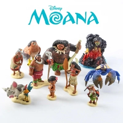 Игрушки Disney 10 шт./компл. 6 см Моана принцесса Maui шеф Туи Тала хэйхей таматоа куклы