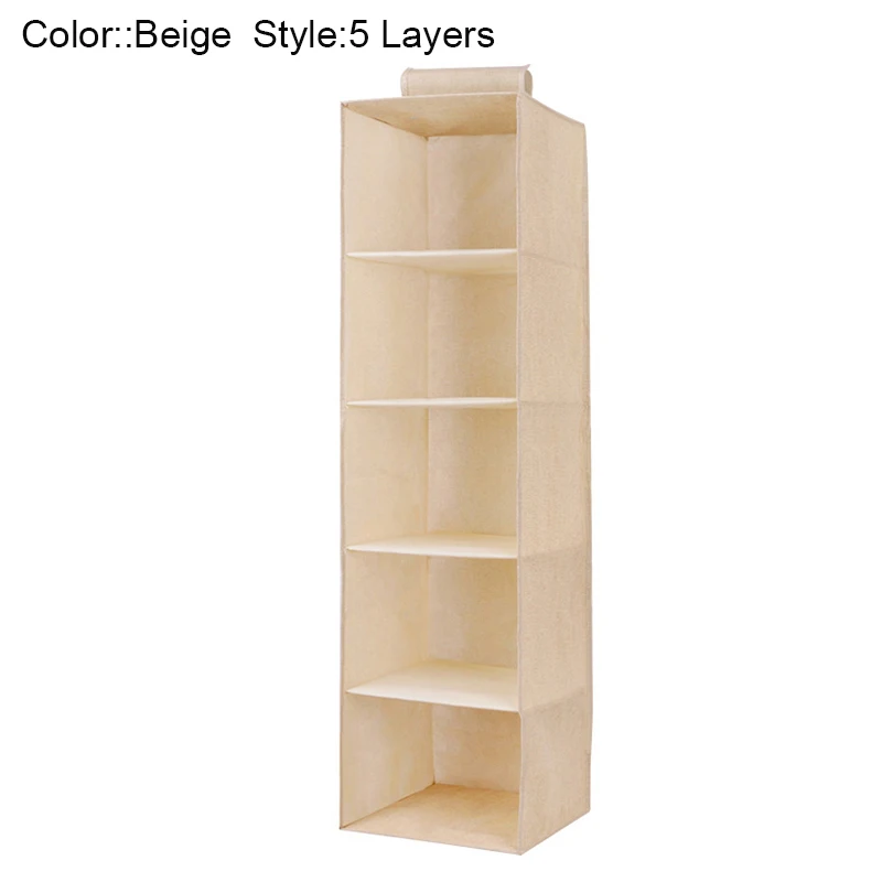Ящик висящие Полки Шкаф Органайзер коробка для хранения Обувь Одежда для спальни SF66 - Color: 5 Layers