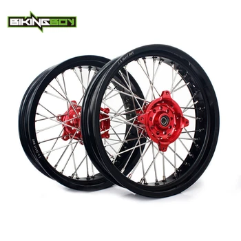 

BIKINGBOY 3.5 4.25 17" Supermoto Front Rear Wheel Rim Hub XR650L 97 98 99 00 01 02 03 04 05 06 07 08 09 10 11 12 13 14 15 16 17