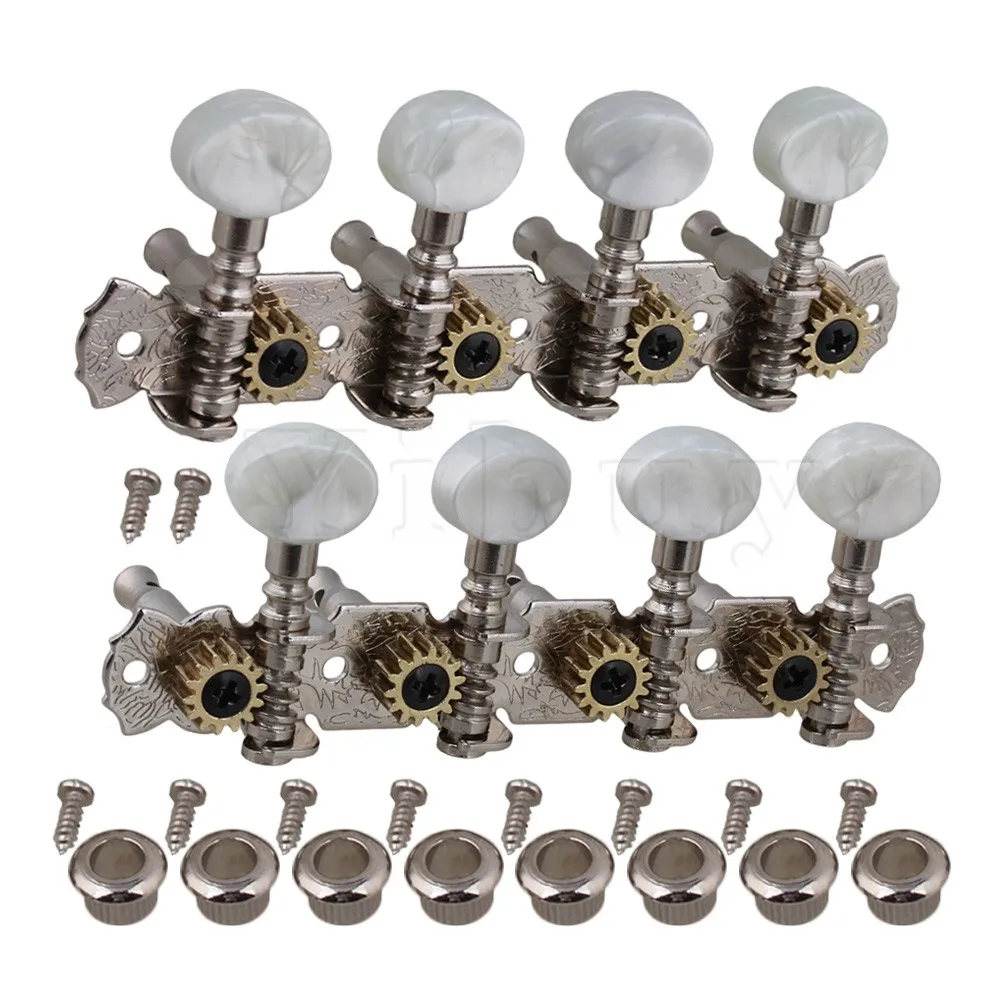 

Yibuy NICKEL MANDOLIN Machine Heads Tuning Pegs Set