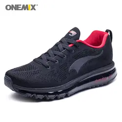 Черные мужские кроссовки красивые Zapatillas спортивные кроссовки Спорт на открытом воздухе кроссовки для бега, ходьбы Демпфирование onemix