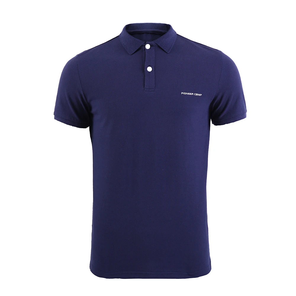 Pioneer Camp Golf Polo рубашка мужская из хлопка с коротким рукавом Повседневная Мужская s Polo Базовая летняя розовая фиолетовая темно-синяя рубашка поло мужская