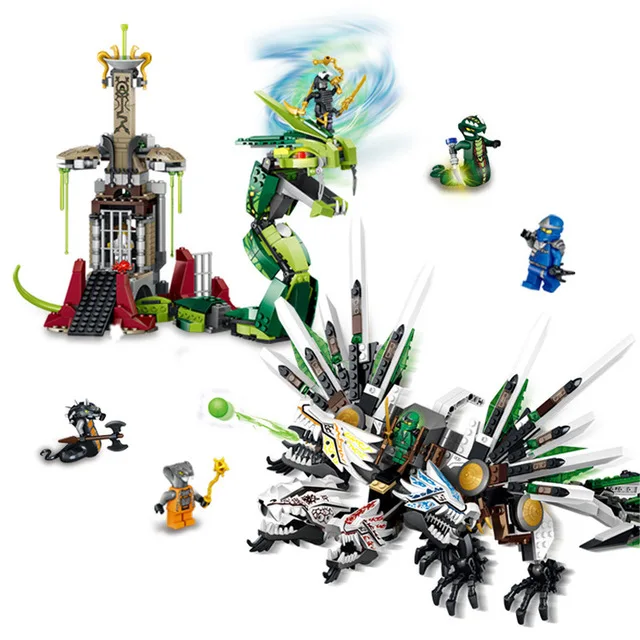 

79132 959pcs Compatible with Legoing blocks Ninjago 9450 Figure Epic Dragon Battle Model building toy hobbies brick for children