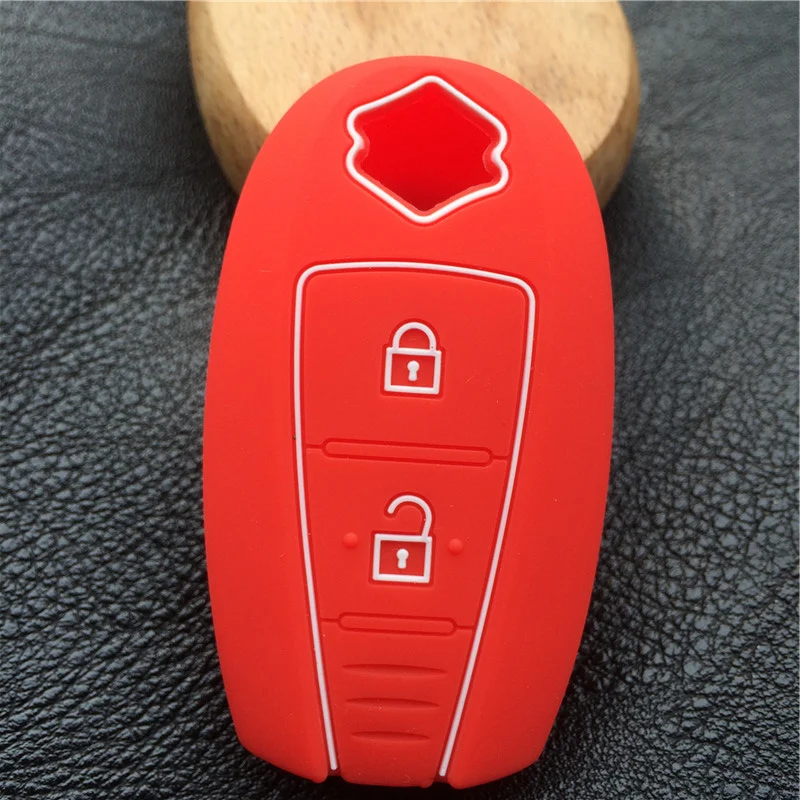 Силиконовый каучук автомобильные ключ чехол для Suzuki SX4 scorss Swift Sport дистанционный ключ 2 кнопки дистанционного ключа без логотипа