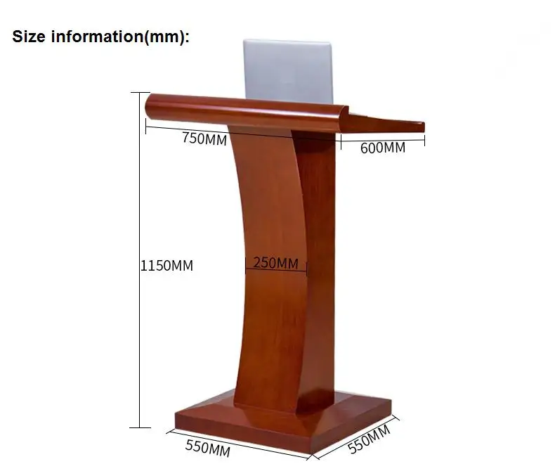 Подиум стол для приема твердой древесины простой и современный стол для встречи с учителем Мобильная Презентация стол для приема
