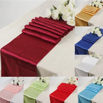 

Table Runner 1 Pcs Wedding Table Flag Flag Silk Tablecloth Decoration Modern Satin Selvedge Satin Tablecloth Tableware Cloth