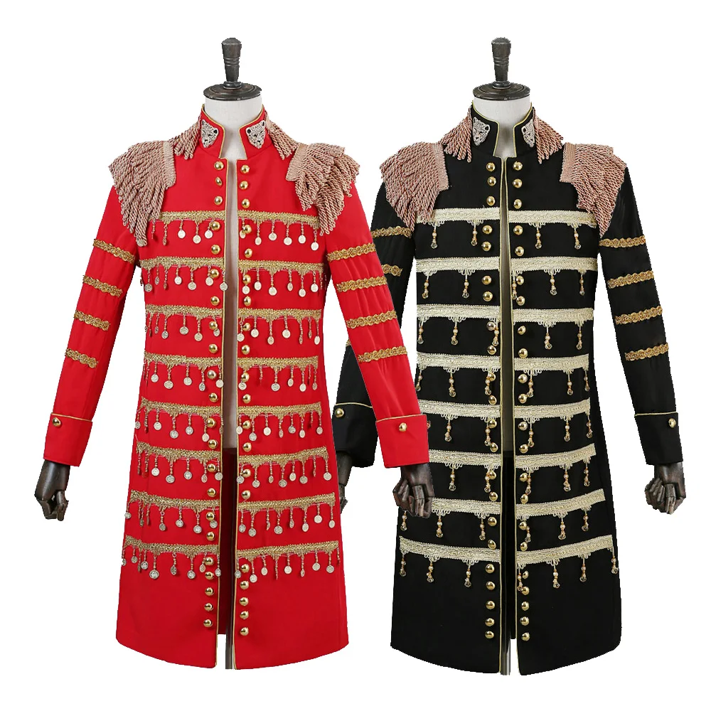 

New Fashion Men Suit Blazers Jacket Red Black Long Dust Coat Male Singer Stage Compere Club Dj Wedding Groom Prom Dress Tuxedo