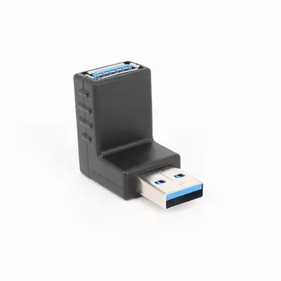 

New USB 3.0 A Male to Female Adapter Extension 90 Degree Angle Adapter Plug