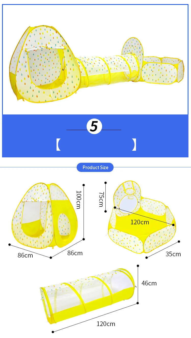 Детская Популярная Игровая палатка, детский туннель, детский игровой домик, бассейн с океанским шариком, уличная забавная игрушка, палатки, мяч, бассейн, Игровой Домик принцессы