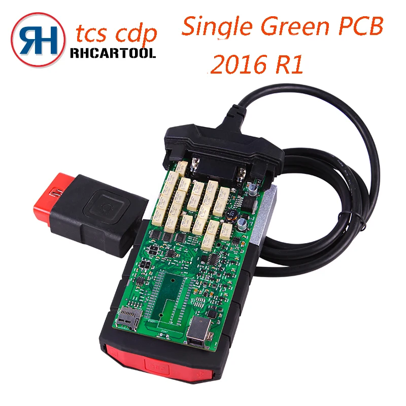 

OBD2 Car Diagnostic tool TCS Cdp Single Green PCB Board 2016 R1 Software Cars Trucks Diagnostic Tool Working Better Than MVDiag