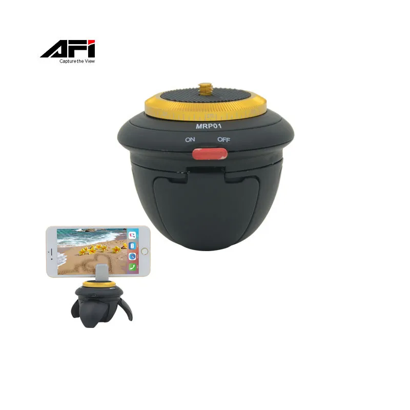  AFI MRP01 Mini Electric Panorama Head 360 Rotation Time Lapse Tripod Head for GoPro Action Camera f