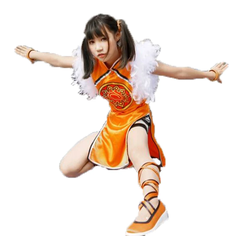 

Tekken6 ling xiaoyu cos customize Tekken 6 LiLi Cosplay Costume with hand and leg accessories and hair accessories