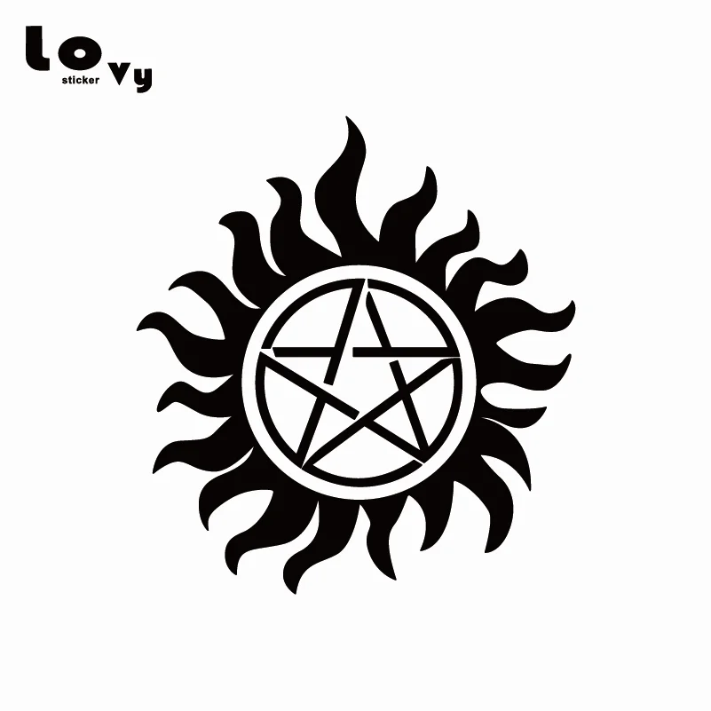 Tribal Sun Pentagram Vinyl Car Sticker Decal For Car Truck Motorcycle Window Door Body Decoration Ca0498 Car Stickers Aliexpress