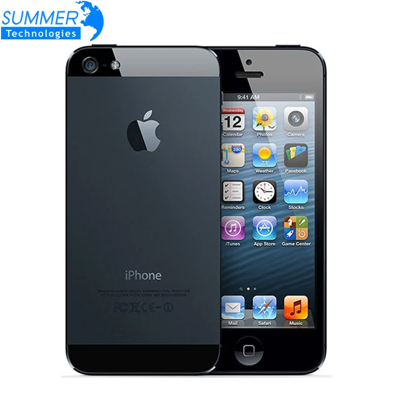 Original Unlocked Apple iPhone 5 Cell Phones Dual Core 16GB 32GB 8MP Camera 4 0 inches