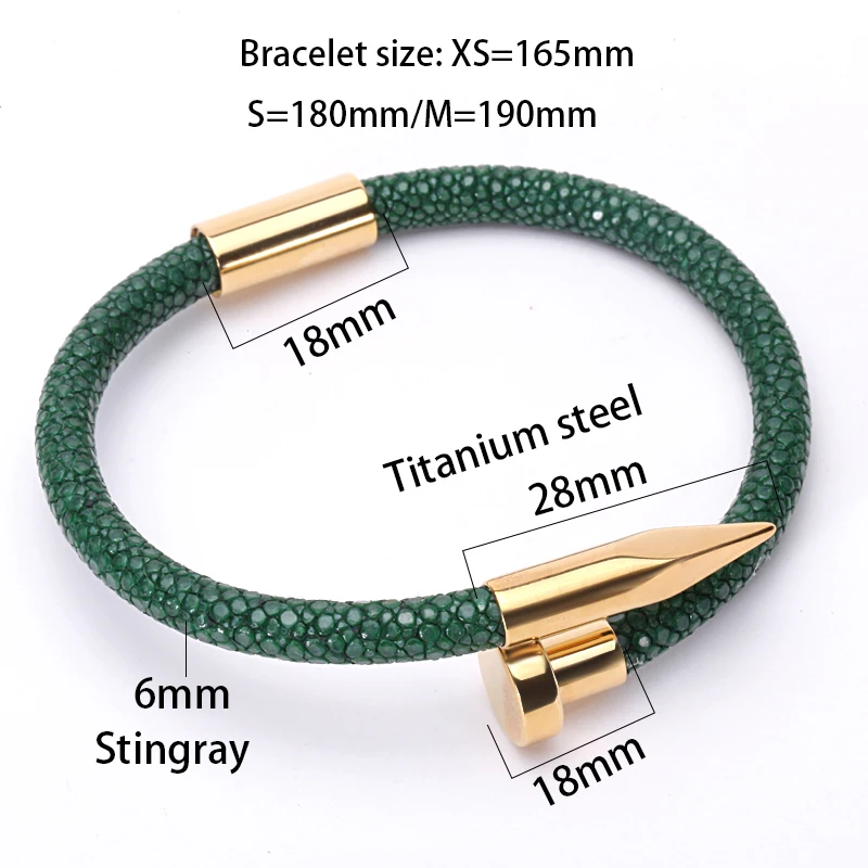 Мужской браслет/роскошный мужской скатный браслет для ногтей из нержавеющей стали, браслеты для ногтей для мужчин, коричневый, желтый, зеленый кожаный браслет