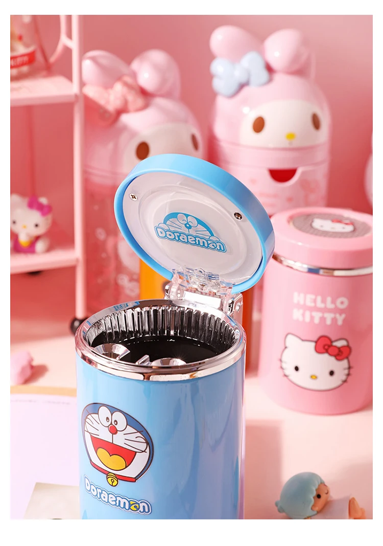Hello Kitty portable ashtray outdoor car night light supplies function ashtray