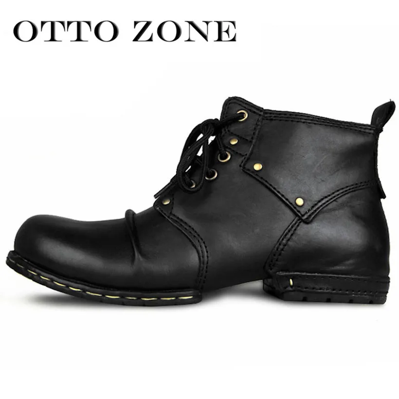 OTTO Top Quality Handmade High Shoes Boots Rivet Spring Boots With