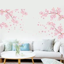 Розовые сливы индивидуальность креативные бытовые украшения настенные наклейки на стену