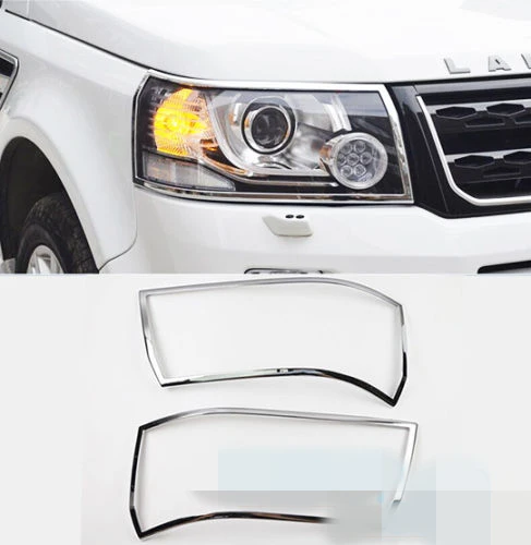 

FIT FOR 2007- LAND ROVER FREELANDER 2 CHROME FRONT HEAD LIGHT LAMP COVER TRIM