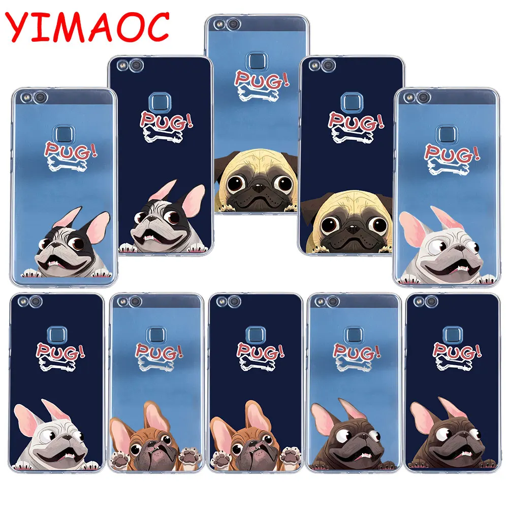 

YIMAOC 7z POP Funny Bulldog Soft TPU Case for Huawei P20 Pro P10 P9 P8 Lite P Smart Mate 10 lite 20 pro