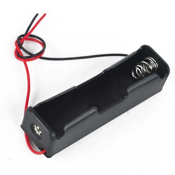 

New Plastic 18650 Battery Case Holder Storage Box with Wire Leads for 18650 Batteries 3.7V Black for 18650 Rechargeable DIY