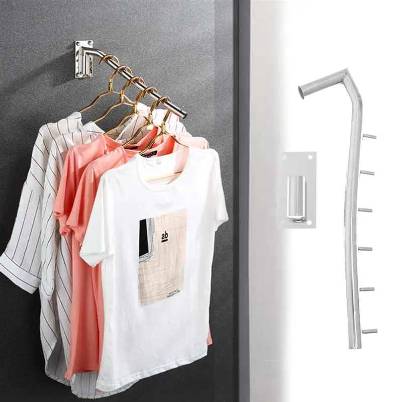 Wall Mounted Clothes Hanger Rack Stainless Steel Wall Mounted Cloth