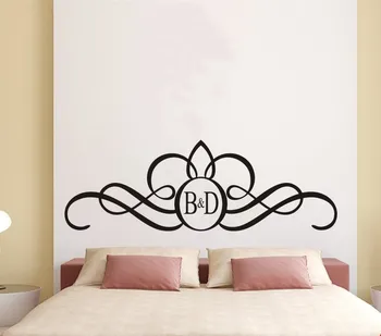 

YOYOYU Decal Headboard Monogram Personalzied Name Bedroom Wall Sticker Art Vinyl Home Decoration Wall Decals Y024