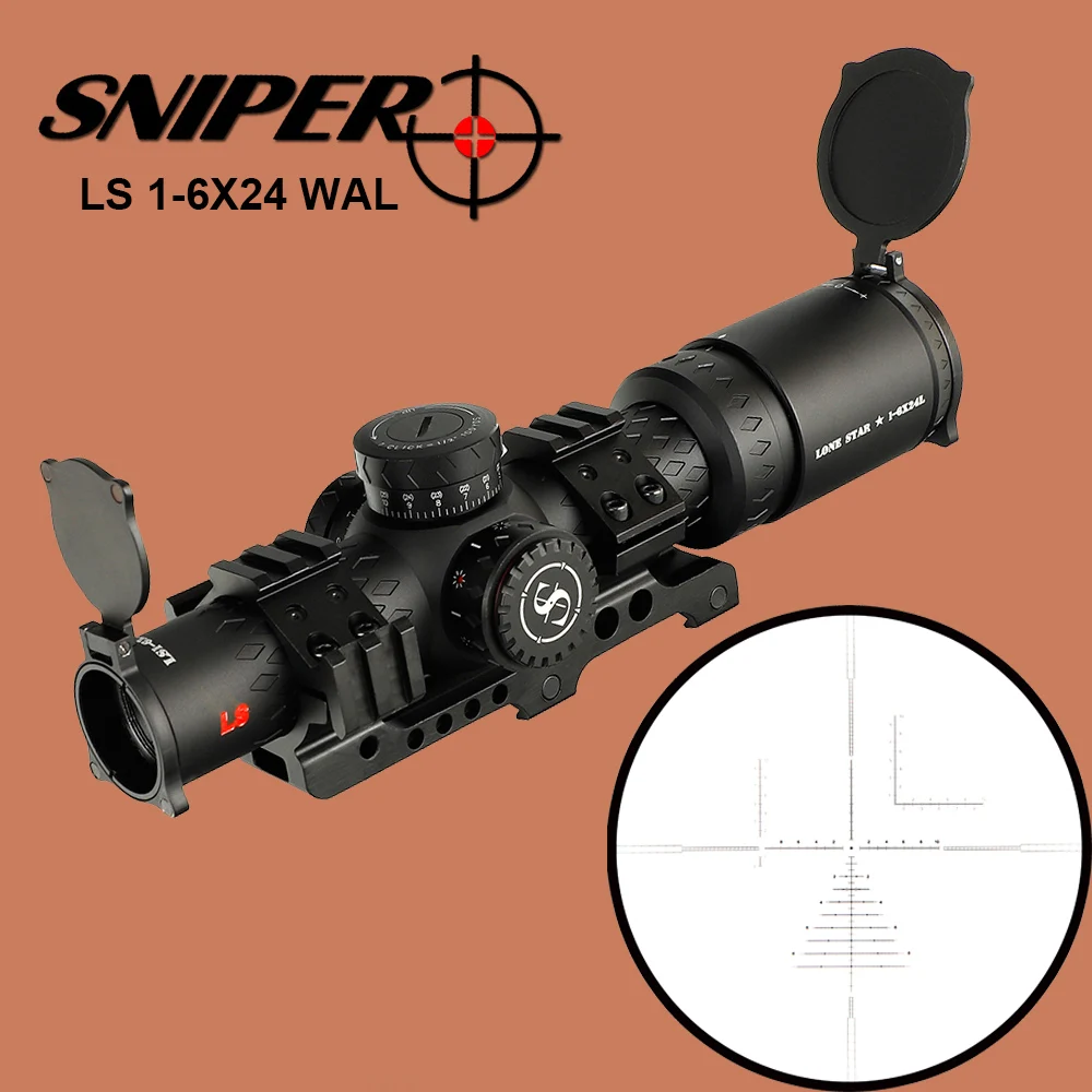 Охотничий Оптический Прицел SNIPER LS 1 6X24 WAL тактический прицел с трубкой 35 мм