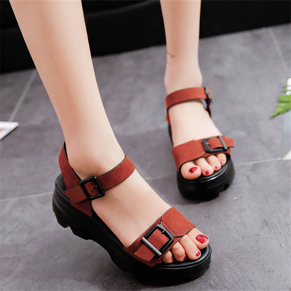 

New Fashion Women Non-slip Summer Platform Sandals Beach Shoes Female Open Toe Sandals Girls Soft Buckle Sandals Shoes Jun2