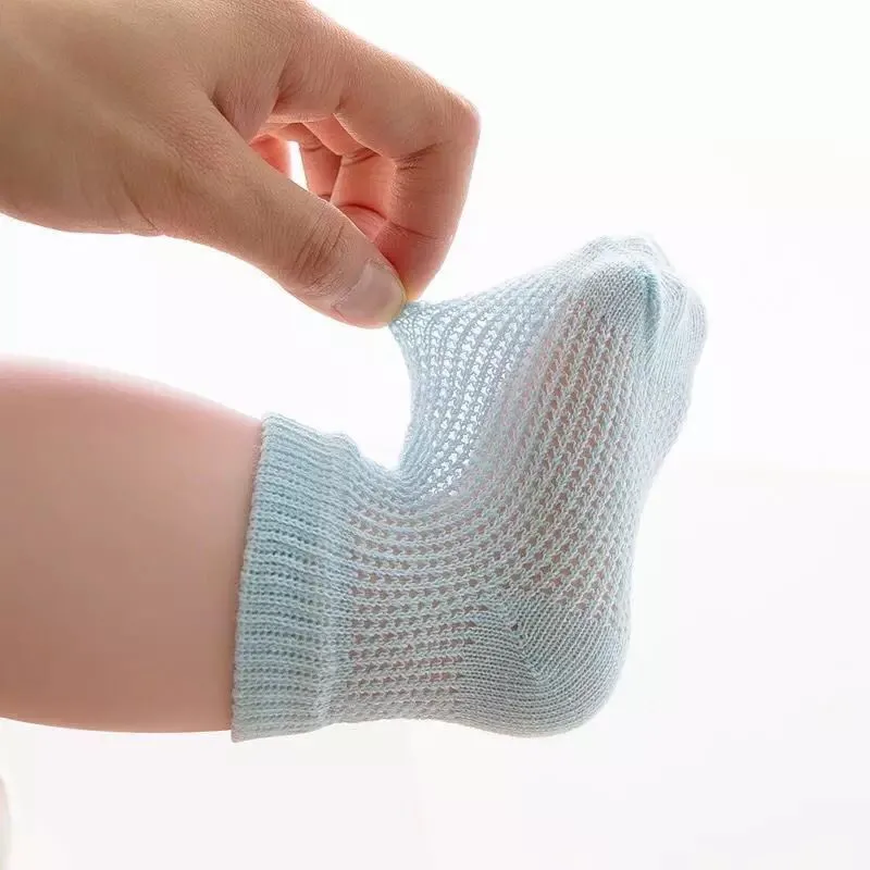 5 пар/лот, летние хлопковые детские носки для маленьких мальчиков и девочек сетчатые Носки дышащие мягкие носки для новорожденных детей от 0 до 5 лет