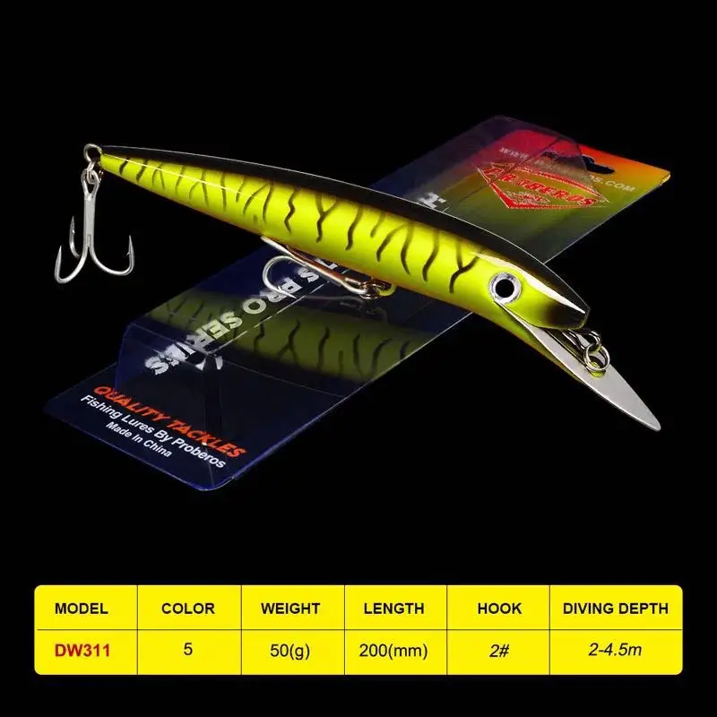 

1PC 20cm/47g Tremendous Minnow Hard Baits Fishing Lures Balancer Carp Crank Fishing Tackle Retail Box Fishing Bait
