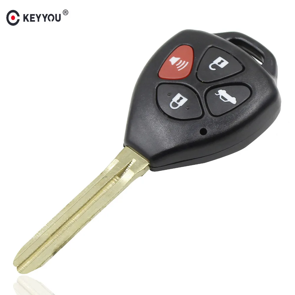 KEYYOU 10x4 кнопки дистанционного ключа автомобиля корпус Fob ЗАМЕНА для Toyota Camry ключ для Toyota Camry, Avalon, Corolla Matrix RAV4 Venza Yaris