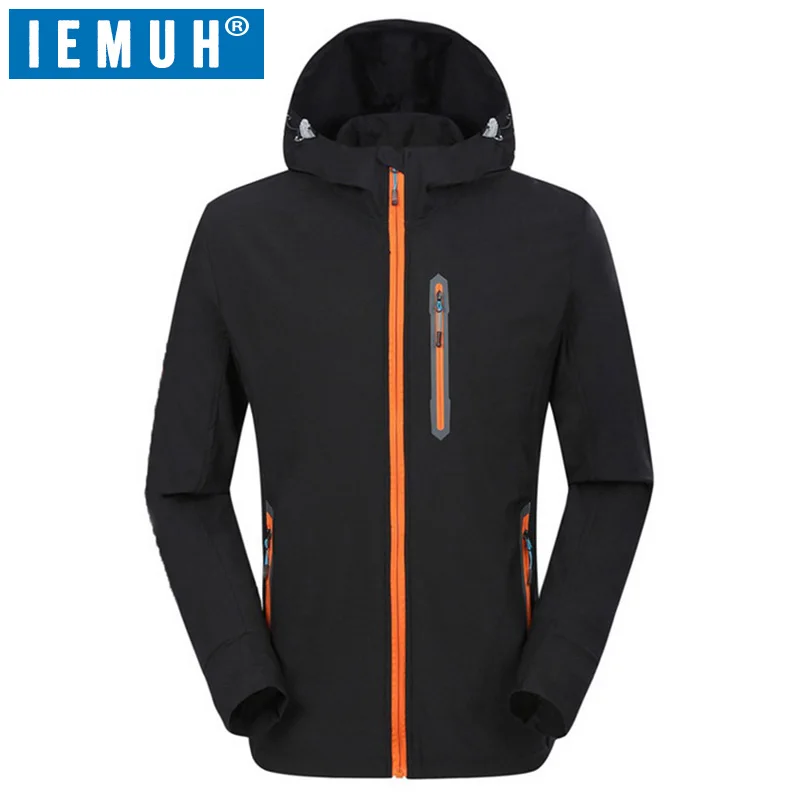 IEMUH бренд Открытый Softshell походные куртки для мужчин весна осень стрейч