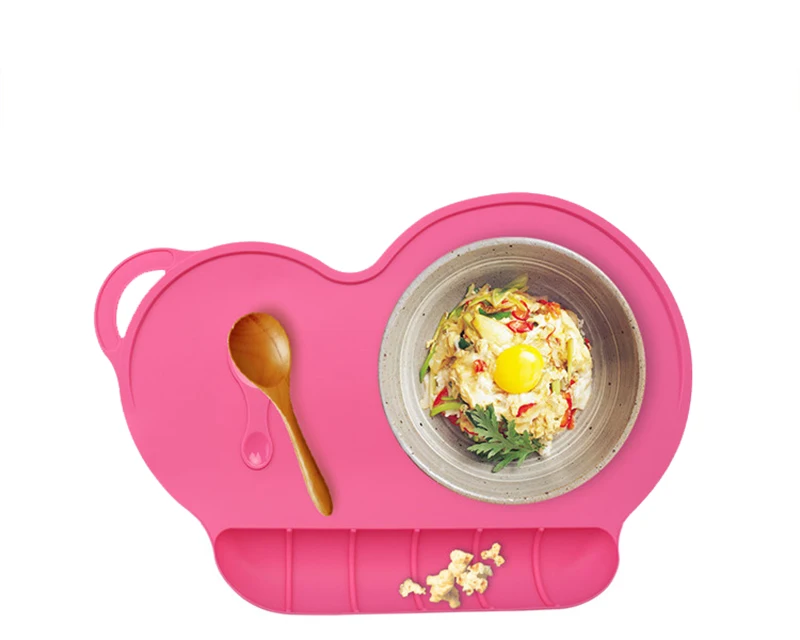 Baby Silicone Plate Slip-resistant Mat Kid Bowl Dishes Food-grade Waterproof Children Silicone Dinner Tableware Sucker BB5089 (7)