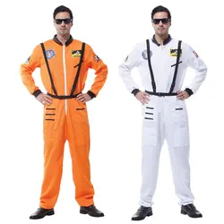 Umorden Purim Fiesta de Carnaval Disfraces de Halloween Hombres Adultos Astronauta Cósmica Cosmonauta Traje Uniforme Naranja Blanco Piloto Cosplay Umorden Purim Fiesta de Carnaval Disfraces de Halloween Hombres Adultos Astronauta Cósmica Cosmonauta Traje Uniforme Naranja Blanco Piloto Cosplay