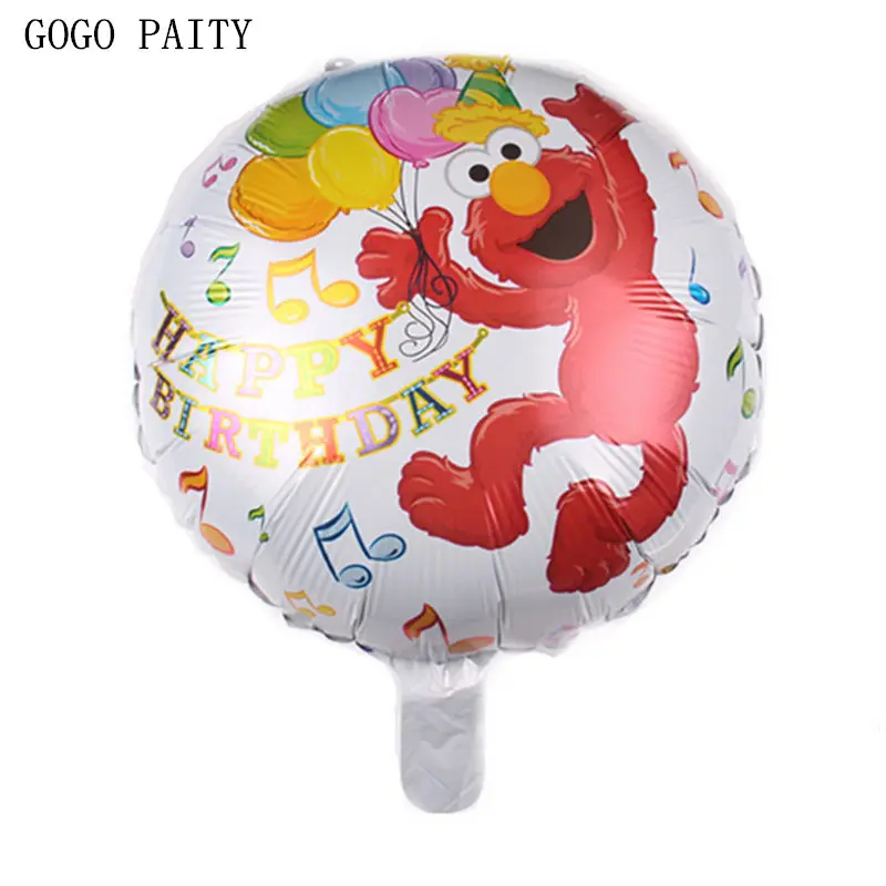 

GOGO PAITY New 18-inch round cartoon happy birthday aluminum balloons Children's holiday party layout decorative balloon