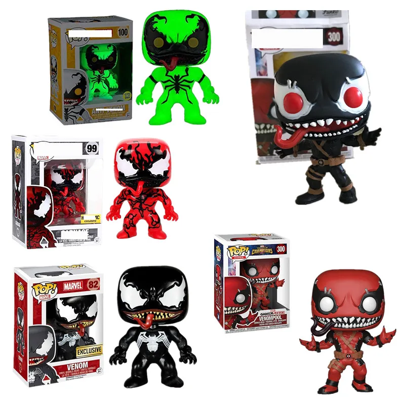 

1pcs Funko pop Marvel VENOM Theme Action Figure #300 Venompool #82 #99 #100 Collectible Model Toy For Movie Fans Gift With Box