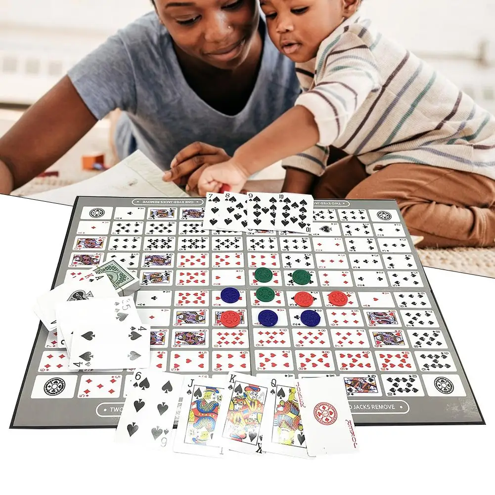 

Table Game Pattern Big Chess Board Game English And Arabic Sequence Game Chess Family Game Toy