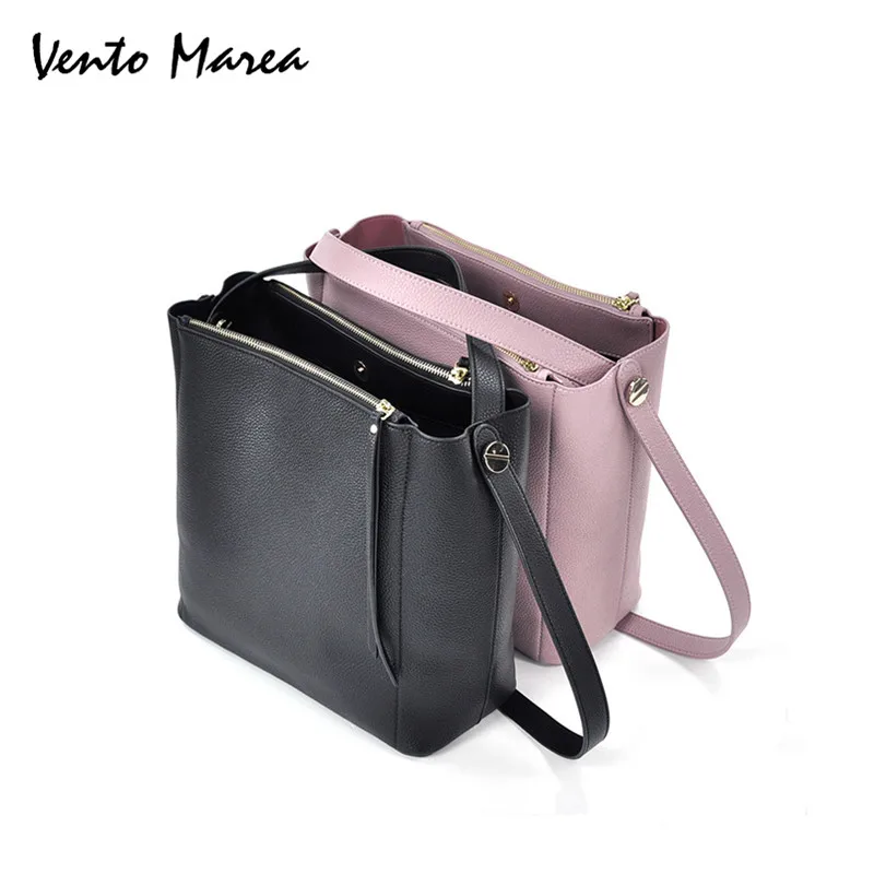 

Women's Bags Crossbody Handbag Pink Organizer Big Bag Women 2018 Fashion Blue Shoulder Bag Bucket Lady Leather Soft Sac A Main