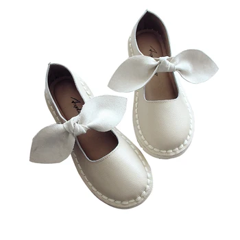 

2019 fashion sweet bow literary soft bottom leather single shoes Sen retro cute flat casual shoes women