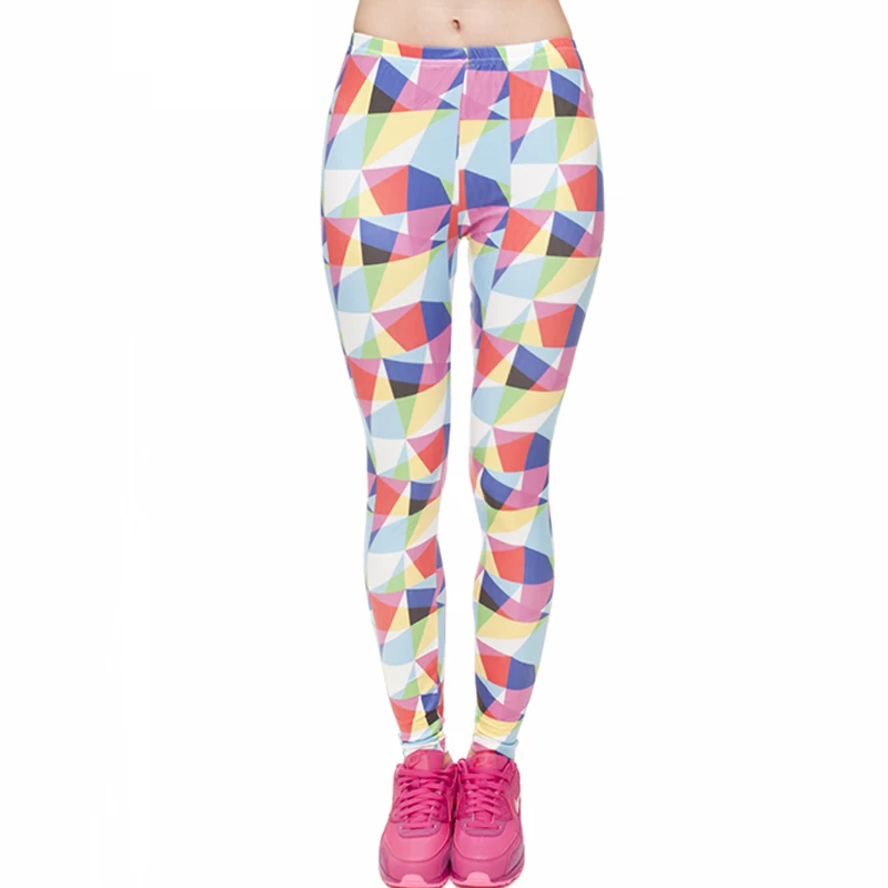Три цвета RGB печати модные женские леггинсы дамские облегающие фитнес брюки дышащие быстросохнущие спортивные брюки