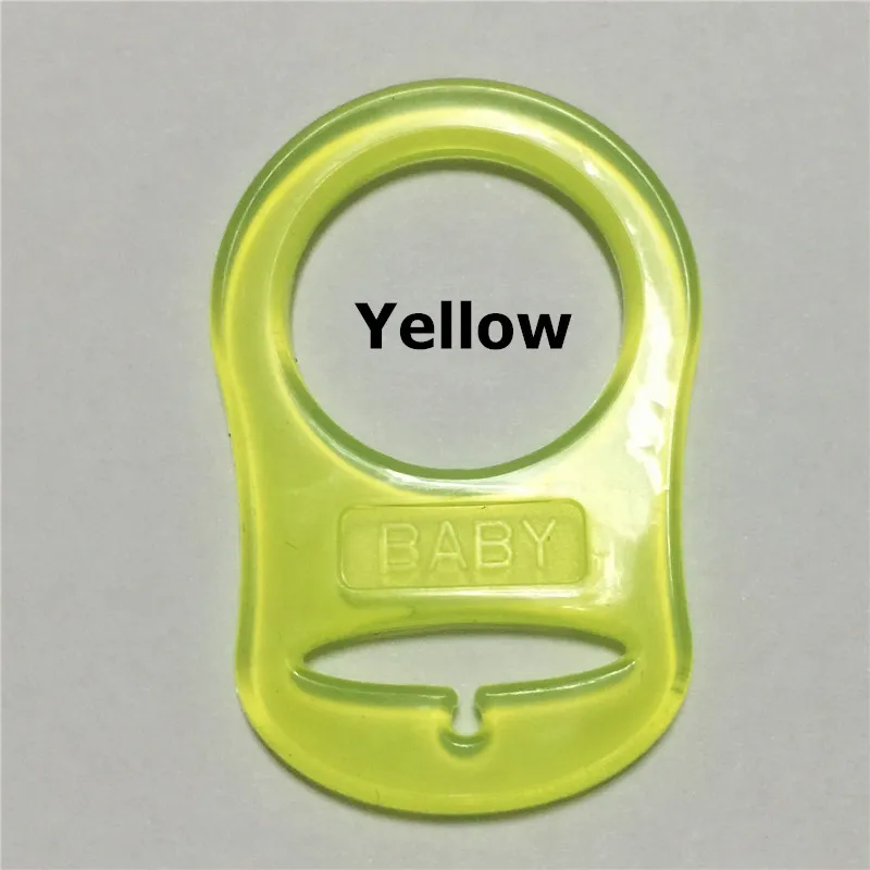 30 шт. ясный цвет еда без бисфенола-а класс Силиконовое детское кольцо для соски mam цепь кольцевой адаптер для NUK держатель - Цвет: Yellow