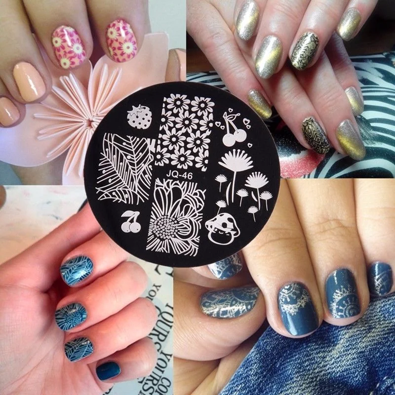 

10Pcs Nail Plates +1 Stamper Nail Art Image Stamp Stamping Plates Manicure Template Tools Clear Jelly
