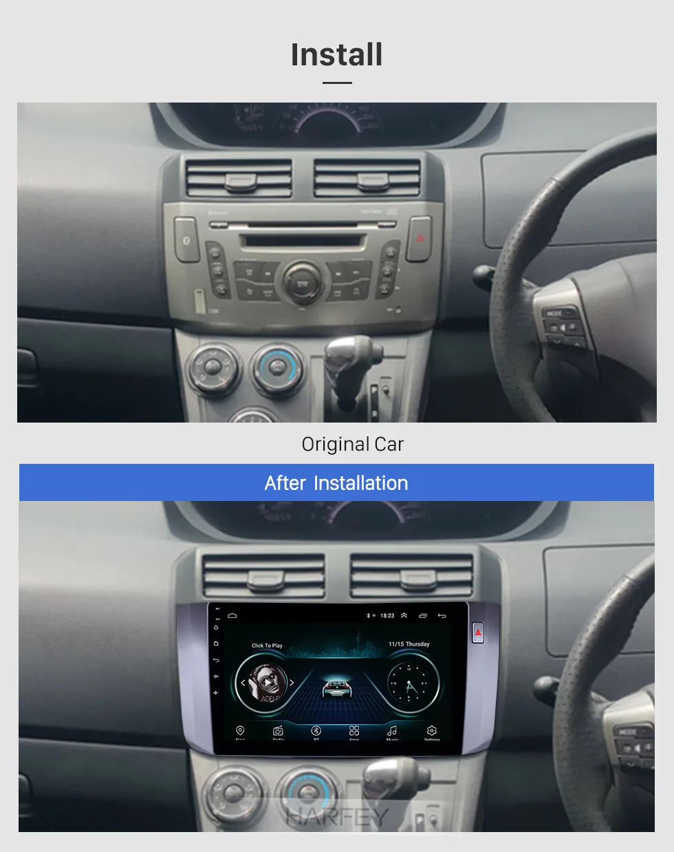 Discount Harfey 2Din Touchscreen 10.1 inch Car Radio Head Unit for Toyota ALZA Android 8.1 GPS with AUX support OBD2 Carplay Audio Player 1 Discount Harfey 2Din Touchscreen 10.1 inch Car Radio Head Unit for Toyota ALZA Android 8.1 GPS with AUX support OBD2 Carplay Audio Player 1