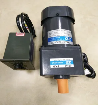 

90W 220V 1 phase AC gear motors with speed control ratio 9:1 output speed is 166 rpm send to Beijing