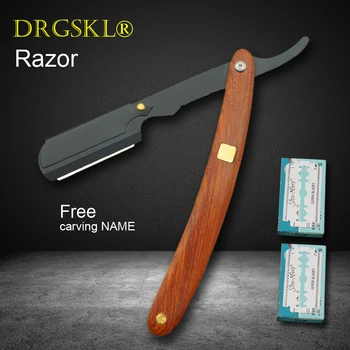 

Manual Redwood Handle Shaving Razor Men's Razor High Quality Professional Barber Hair Cut Razor Change Blade Type Shaving Knife