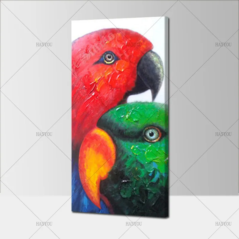 Wall-Art-Canvas-Painting-Parrot-Modern-Oil-Painting-Parrot-100-Hand-Painted-Animal-Bird-Canvas-Painting (4)