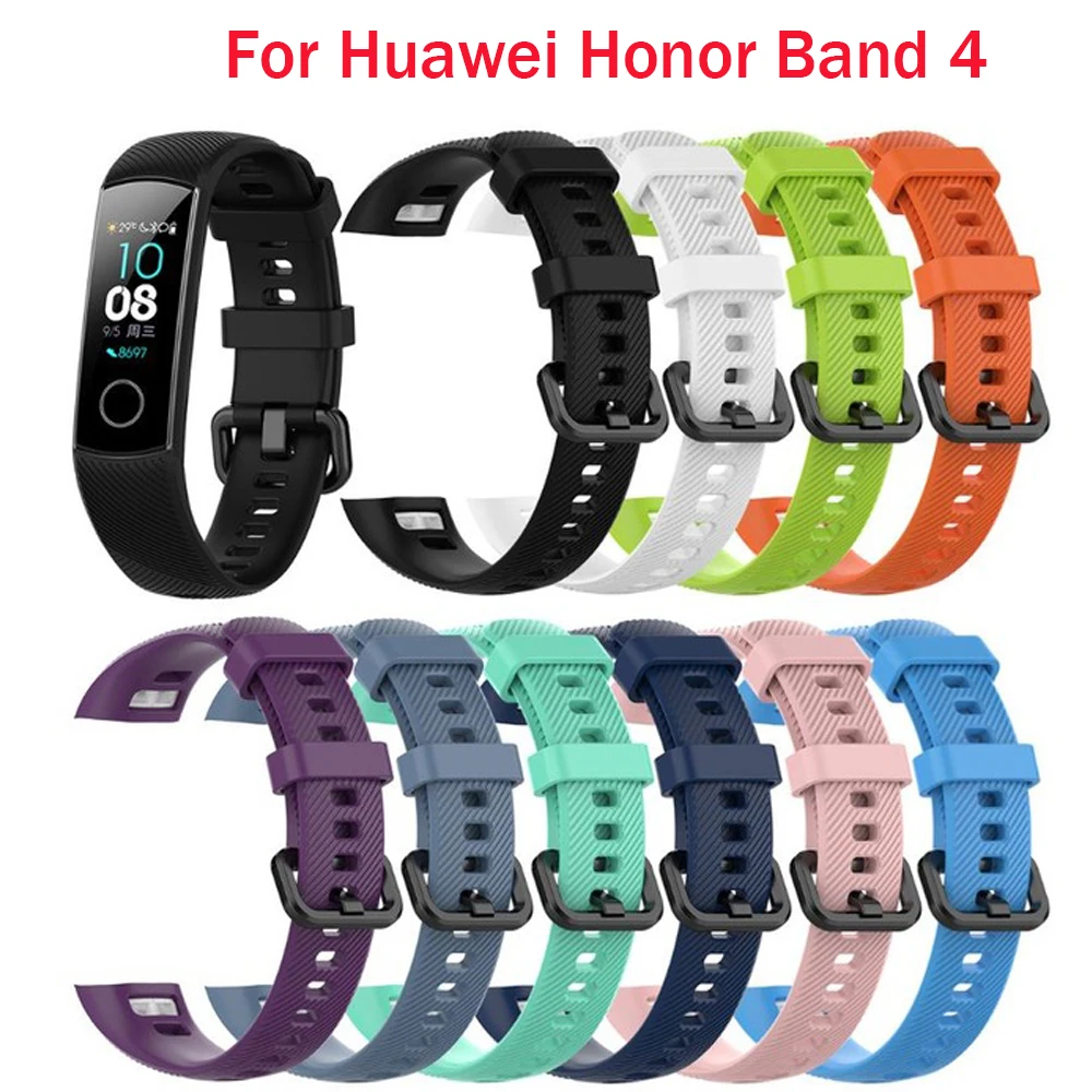 

In Stock Silicone Wrist Strap For Huawei Honor Band 4 Standard Version Smart Wristband Sport Bracelet Band honor band 4 Correa