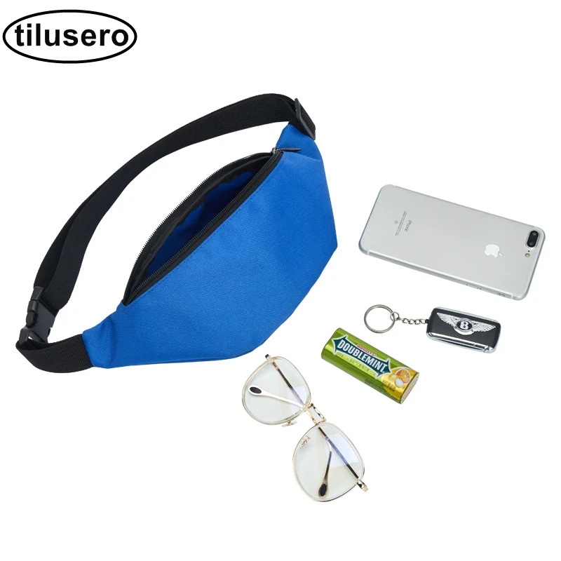 

Waist Bag Colorful Unisex Waist Pack Fashion Waterproof Belt Bag Zipper Pouch Packs 110cm Belt Length F069