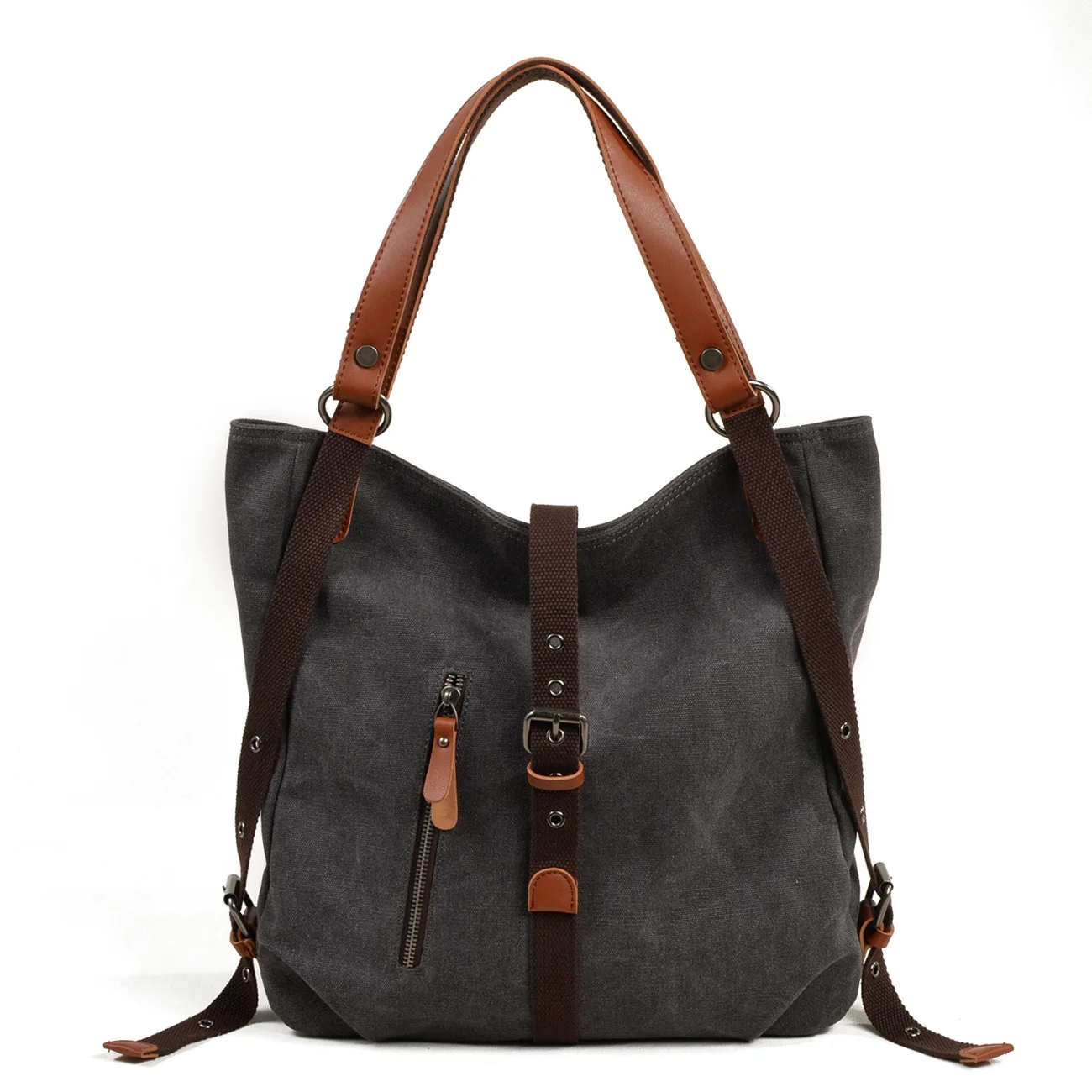 

2018 Rushed New Arrival Solid Casual Zipper Canvas Shopping Bags For Women 521